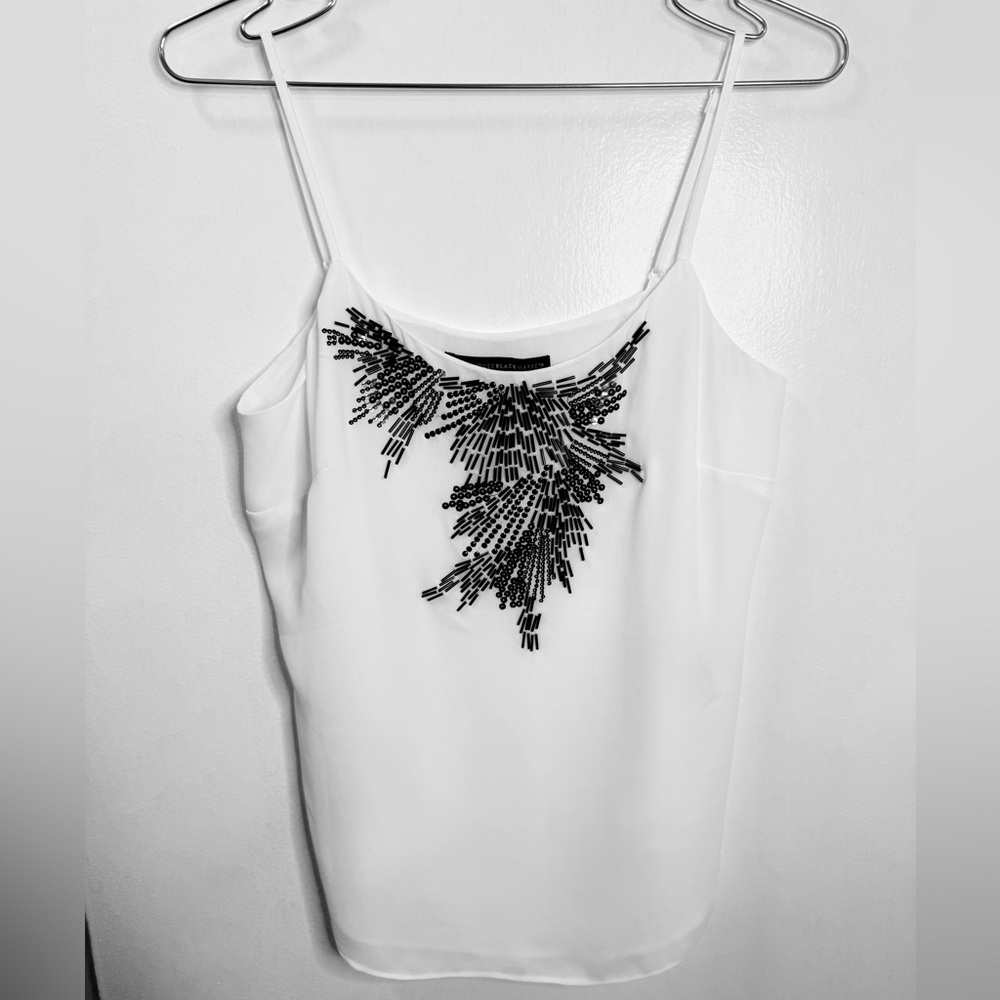 White Beaded Women's Tank Top